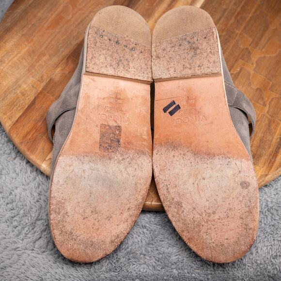 Vince Suede Slip On Loafers Womens 7 M Comfort Leather Shoes Buckle - Picture 6 of 7